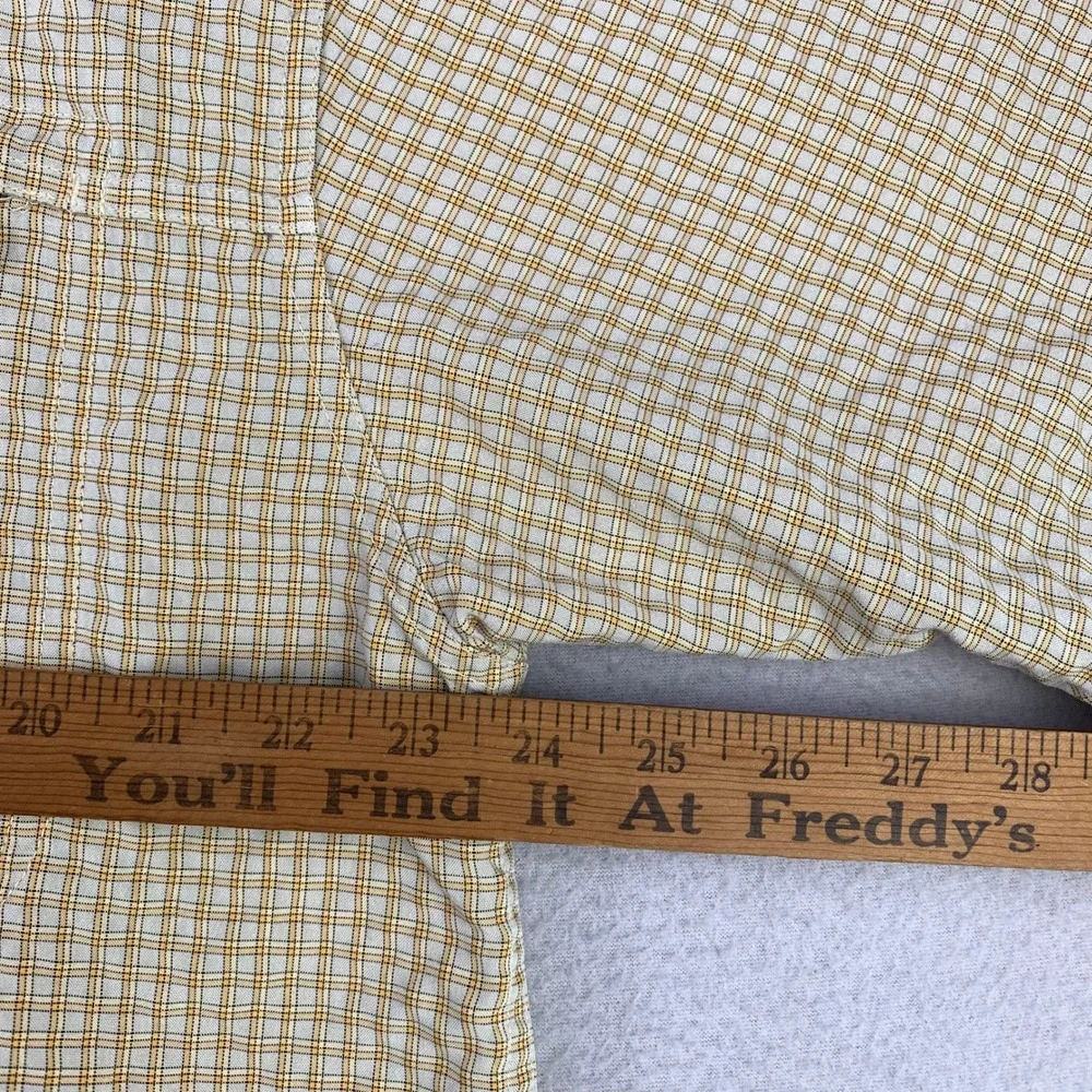 The North Face ANL6 Button Up Shirt Mens XL Yellow Plaid Outdoor Hiking